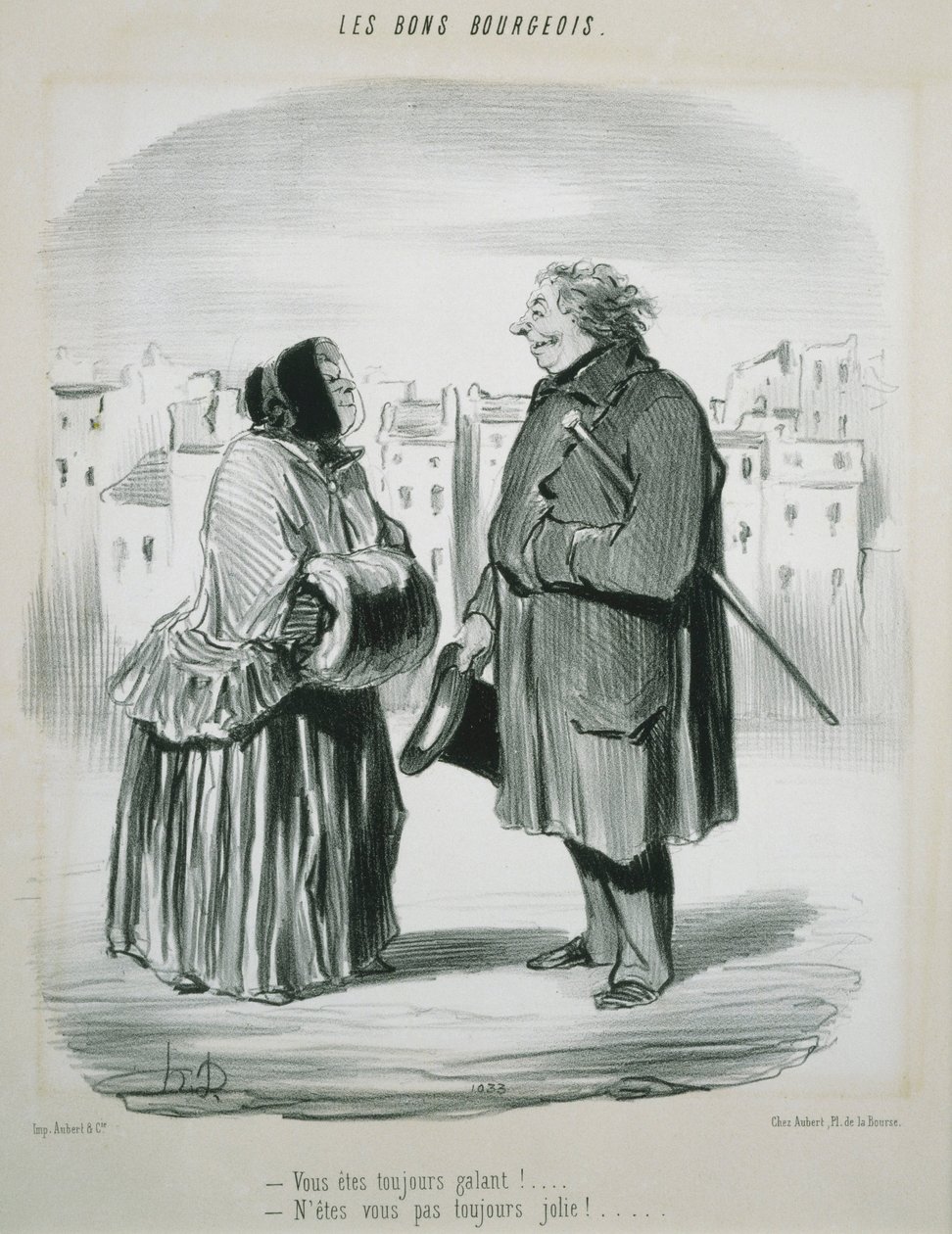 Les Bons Bourgeois- Du är alltid galant! av Honoré Daumier