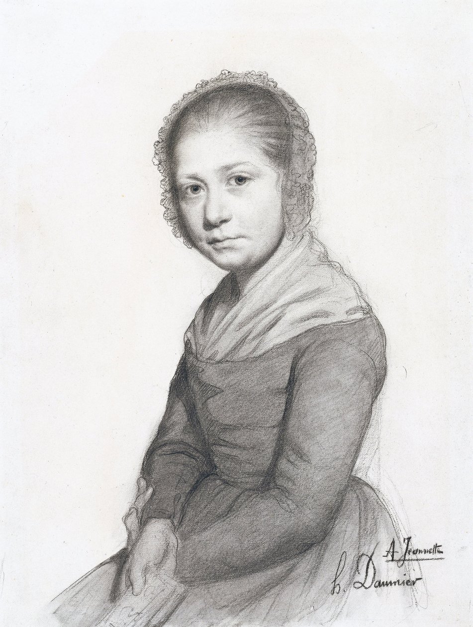 Porträtt av en flicka (Jeannette), c. 1830 av Honoré Daumier