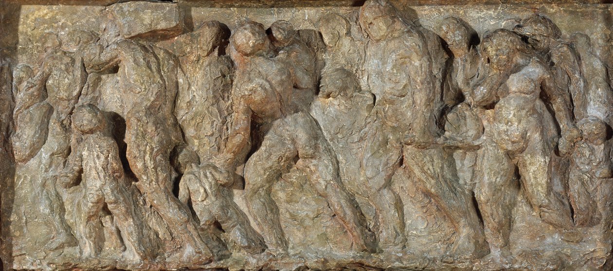 Emigranterna, 1848 (gips) av Honoré Daumier