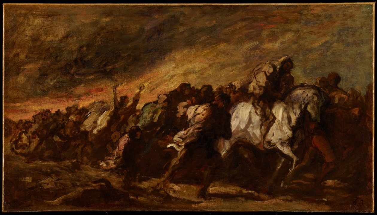The Fugitives, c.1868 av Honoré Daumier
