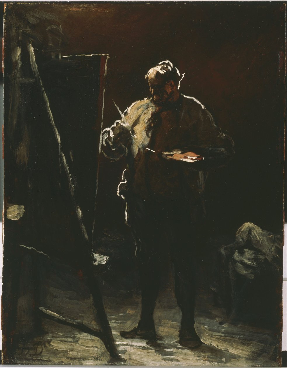 The Painter at His Easel av Honoré Daumier