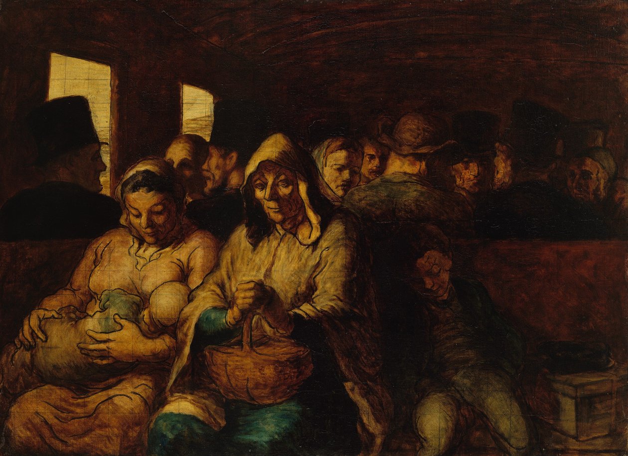 Tredje klassens vagn av Honoré Daumier