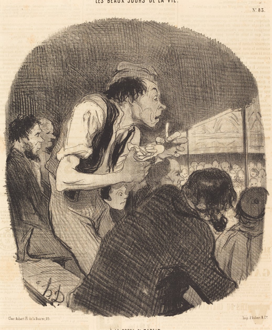 Vid Porte Saint-Martin av Honoré Daumier
