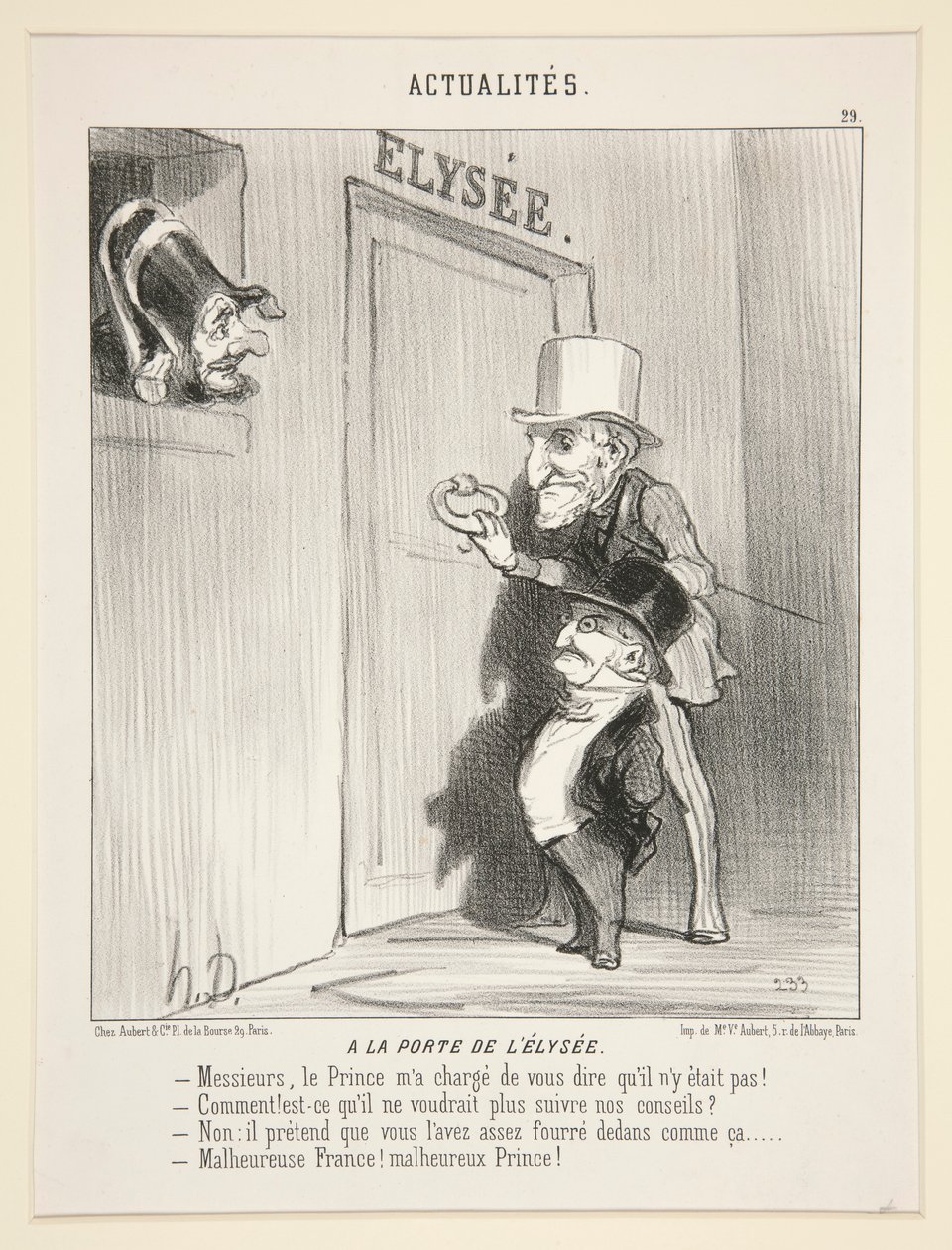 Vid dörren till av Honoré Daumier