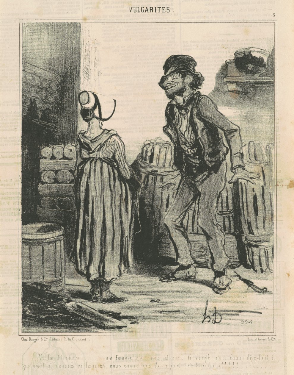 Ah! Fouchtra! ... Min fru ... av Honoré Daumier