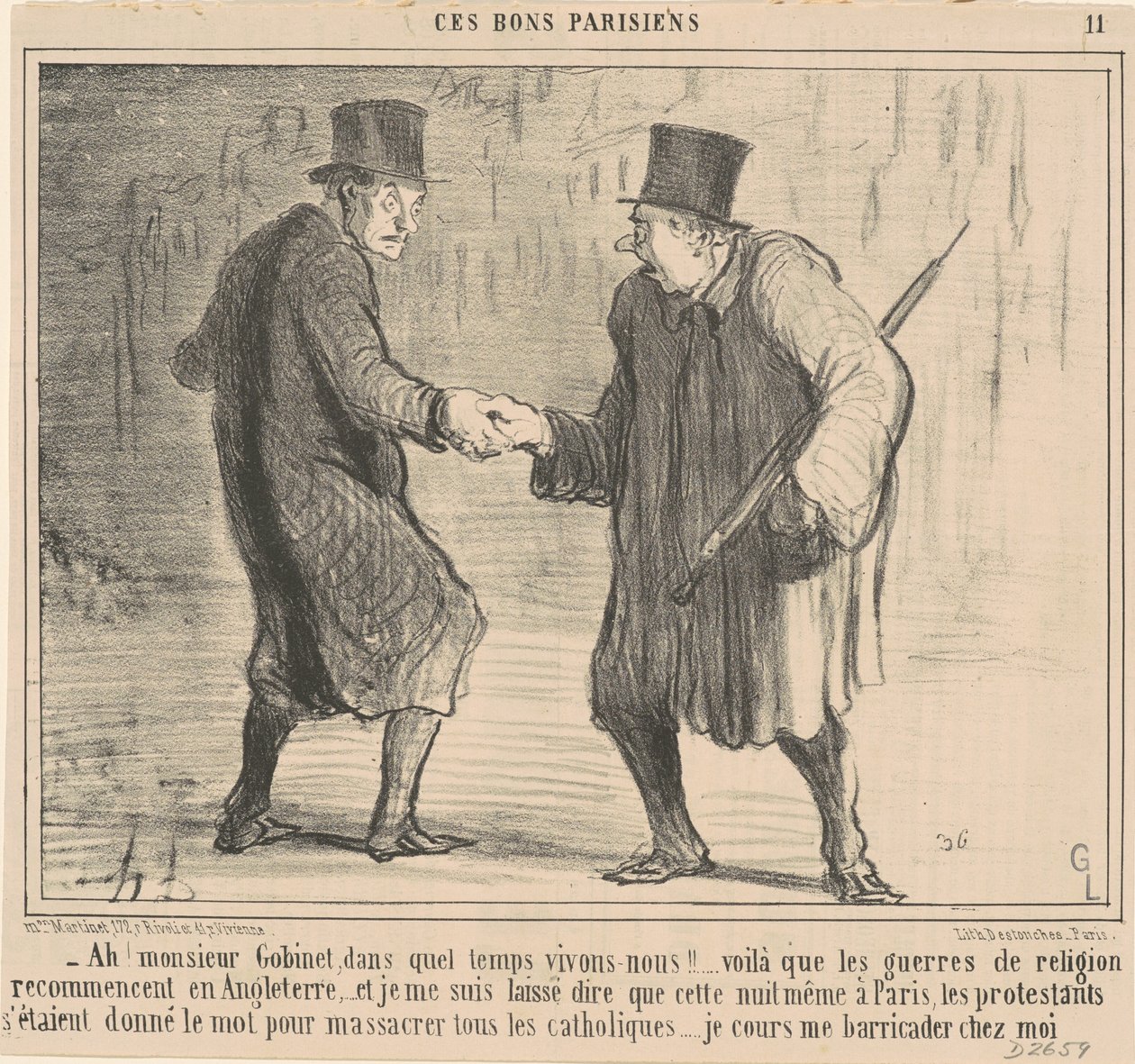 Ah! Monsieur Gobinet, vid vilken tid... av Honoré Daumier