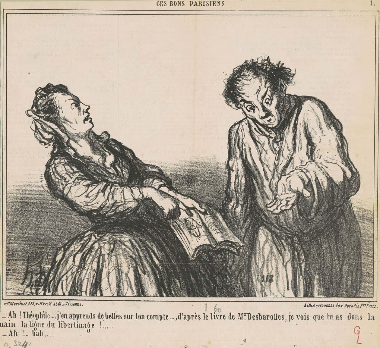 Ah! Théophile ... jag lärde mig några vackra saker ... av Honoré Daumier