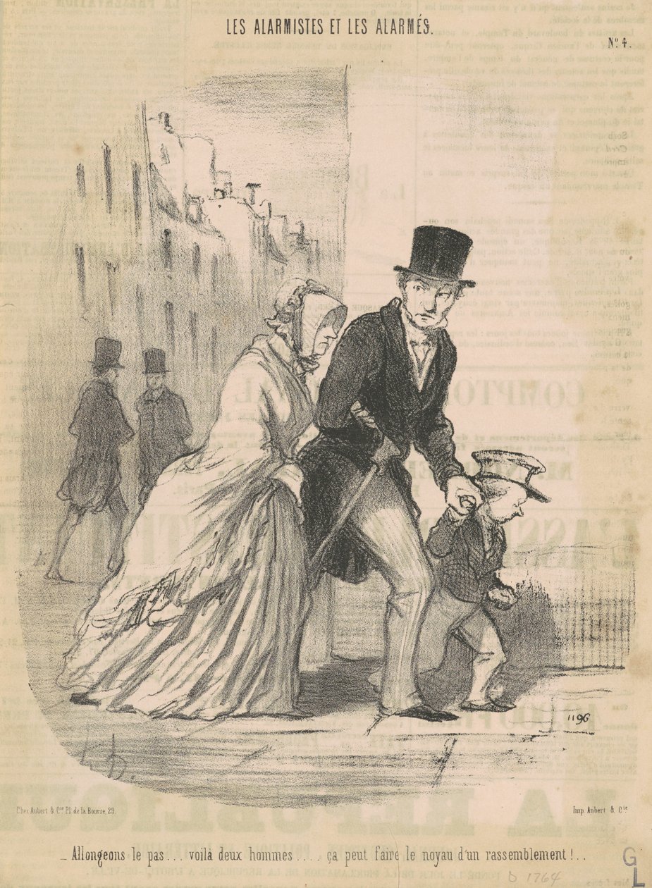 Låt oss förlänga steget...här är de där männen... av Honoré Daumier