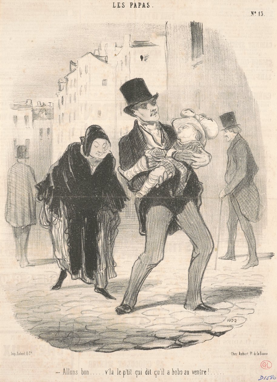 Kom igen... där är den lilla som säger... av Honoré Daumier