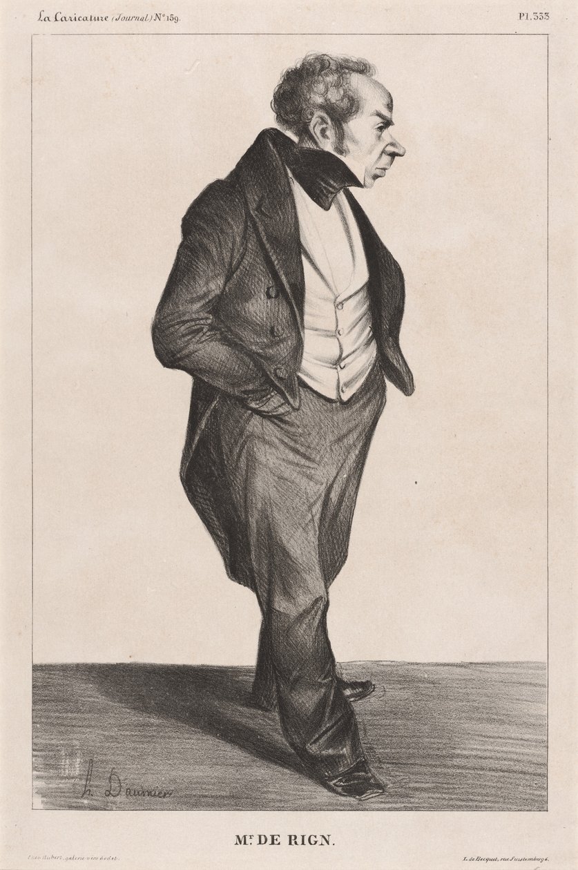 Amiral de Rigny av Honoré Daumier
