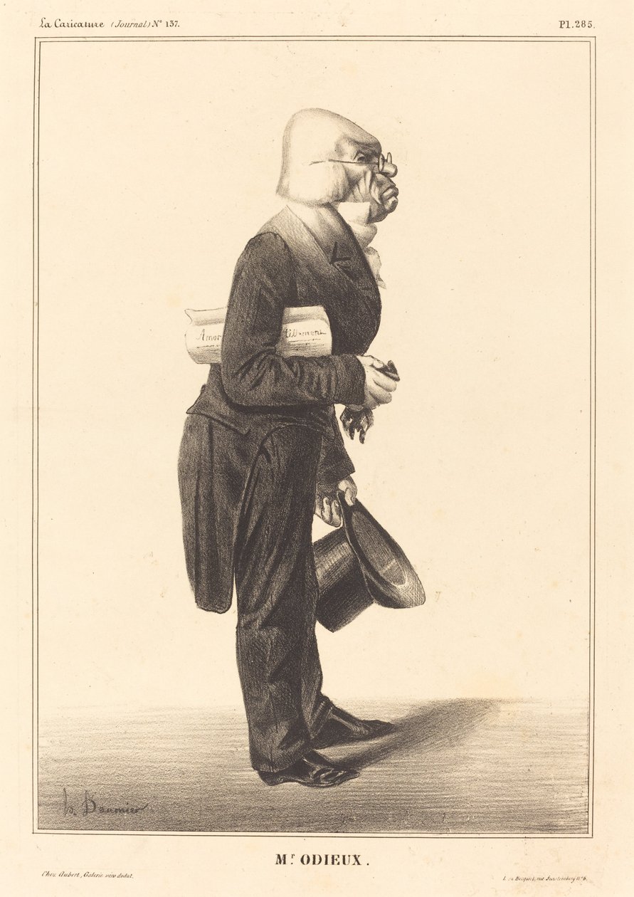 Antoine Odier av Honoré Daumier
