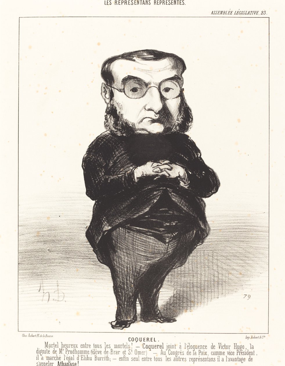 Ath. L. Charles Coquerel av Honoré Daumier