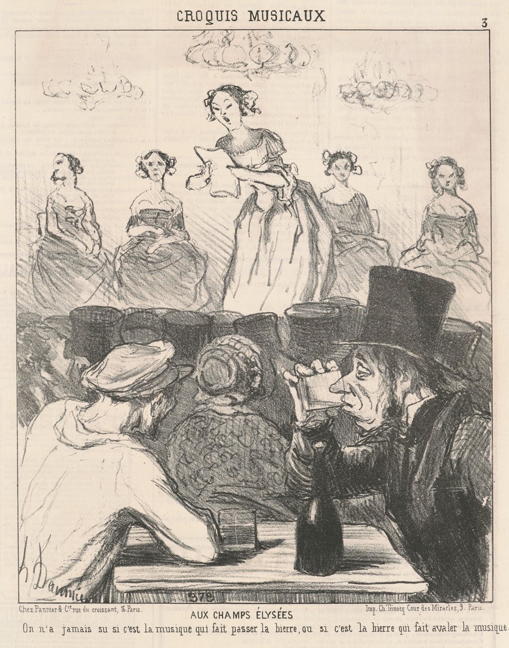 Till Champs Elysees av Honoré Daumier