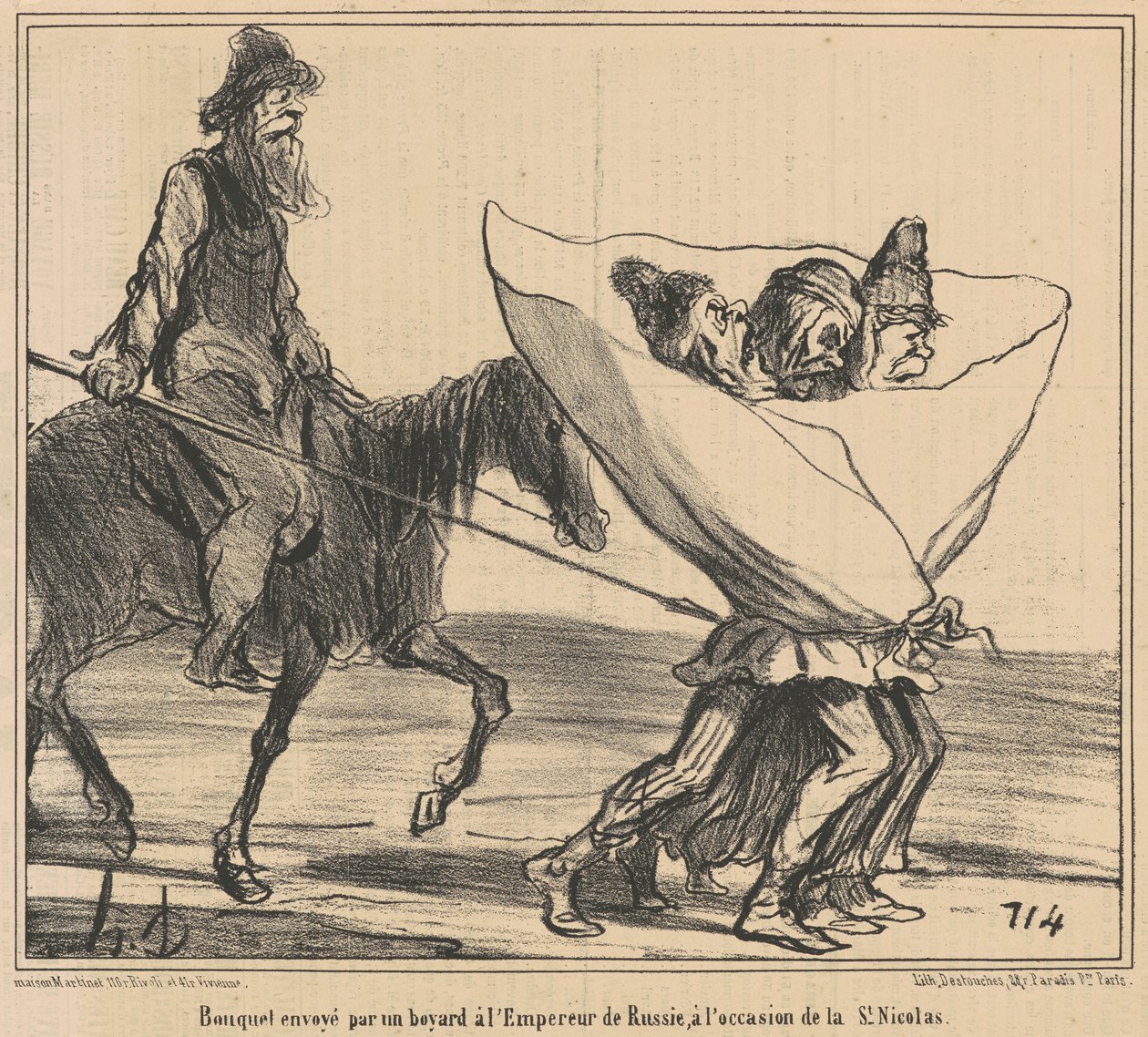 Bukett skickad ... Till kejsaren av Ryssland ... av Honoré Daumier