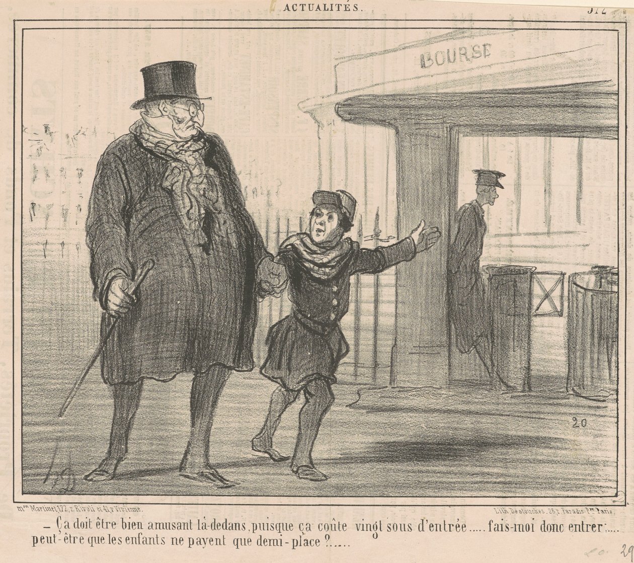 Måste vara kul där... av Honoré Daumier