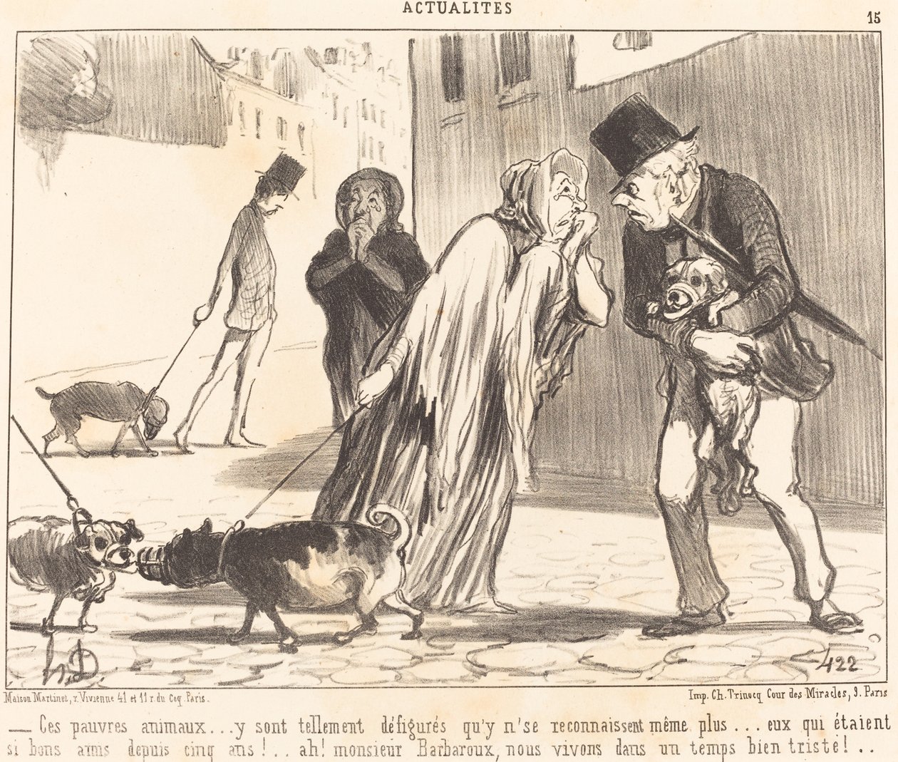 Dessa stackars djur... känner inte igen varandra... längre... av Honoré Daumier