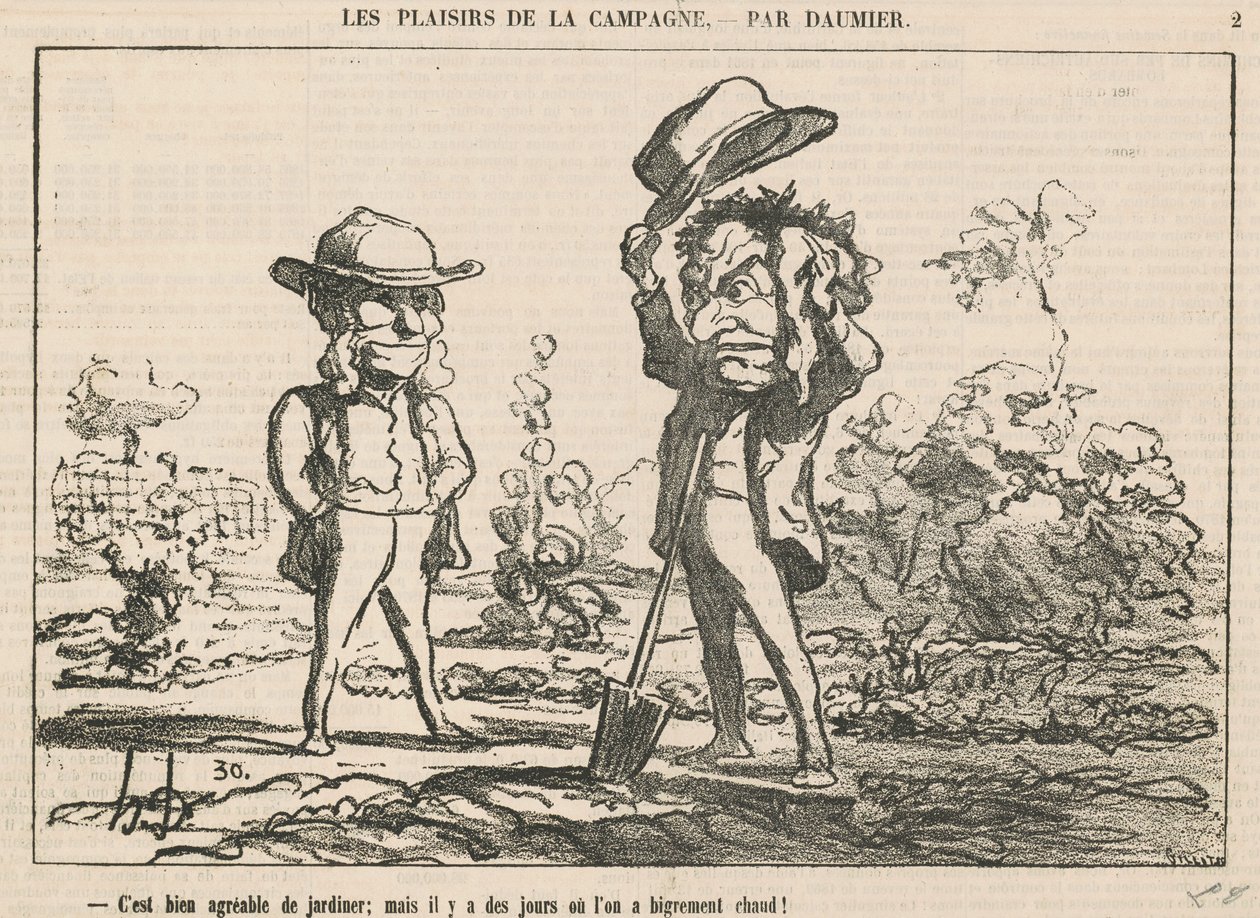 Det är trevligt att trädgårda av Honoré Daumier