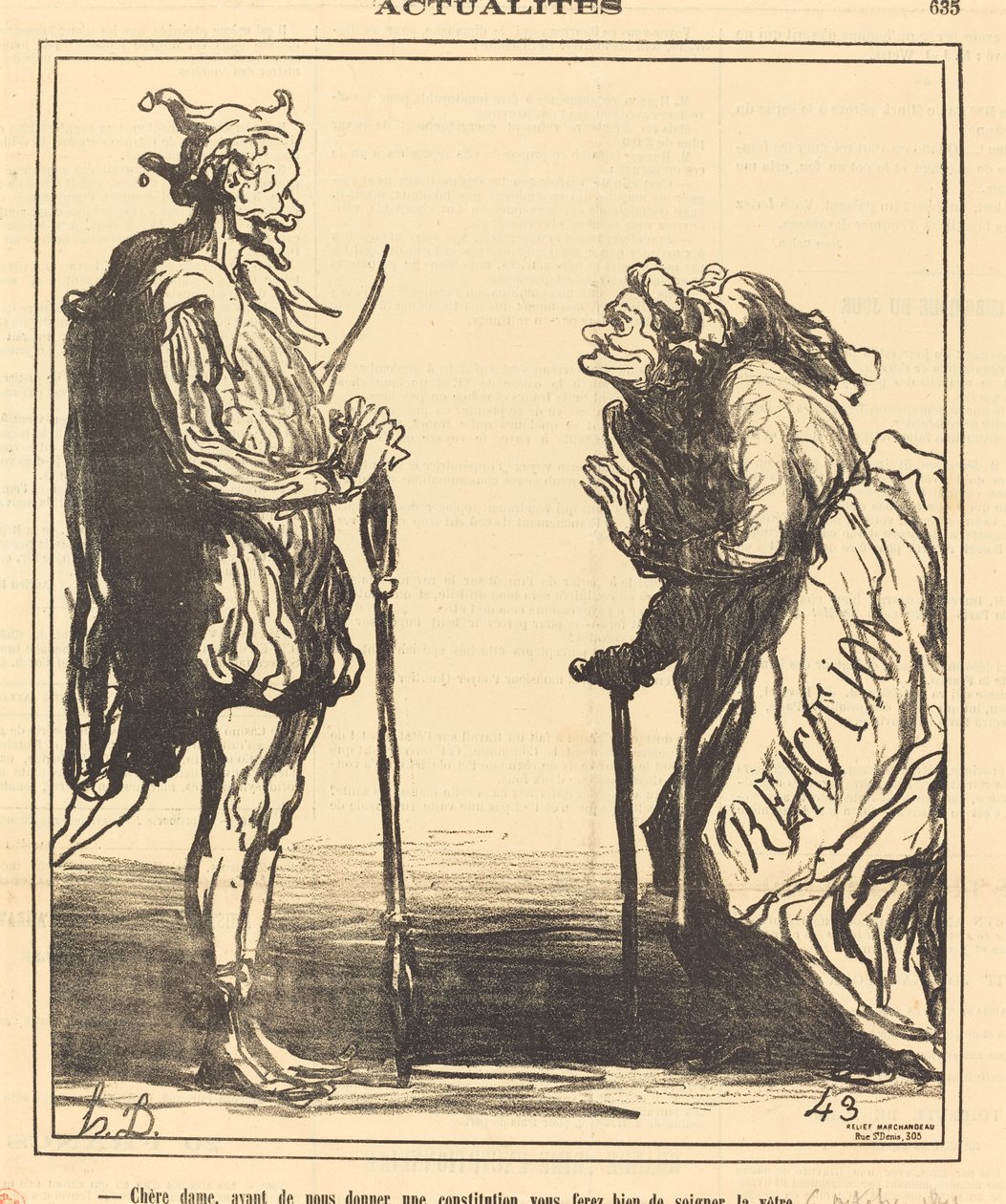 Kära dam, innan du ger oss... av Honoré Daumier