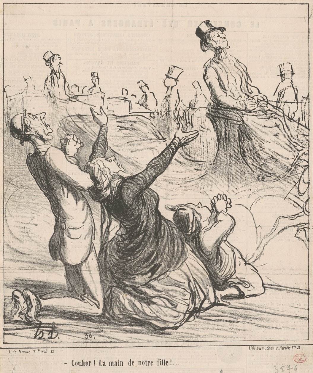 Bock! Vår dotters hand! av Honoré Daumier