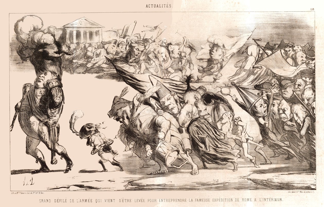 Daumier - Den stora arméparaden av Honoré Daumier
