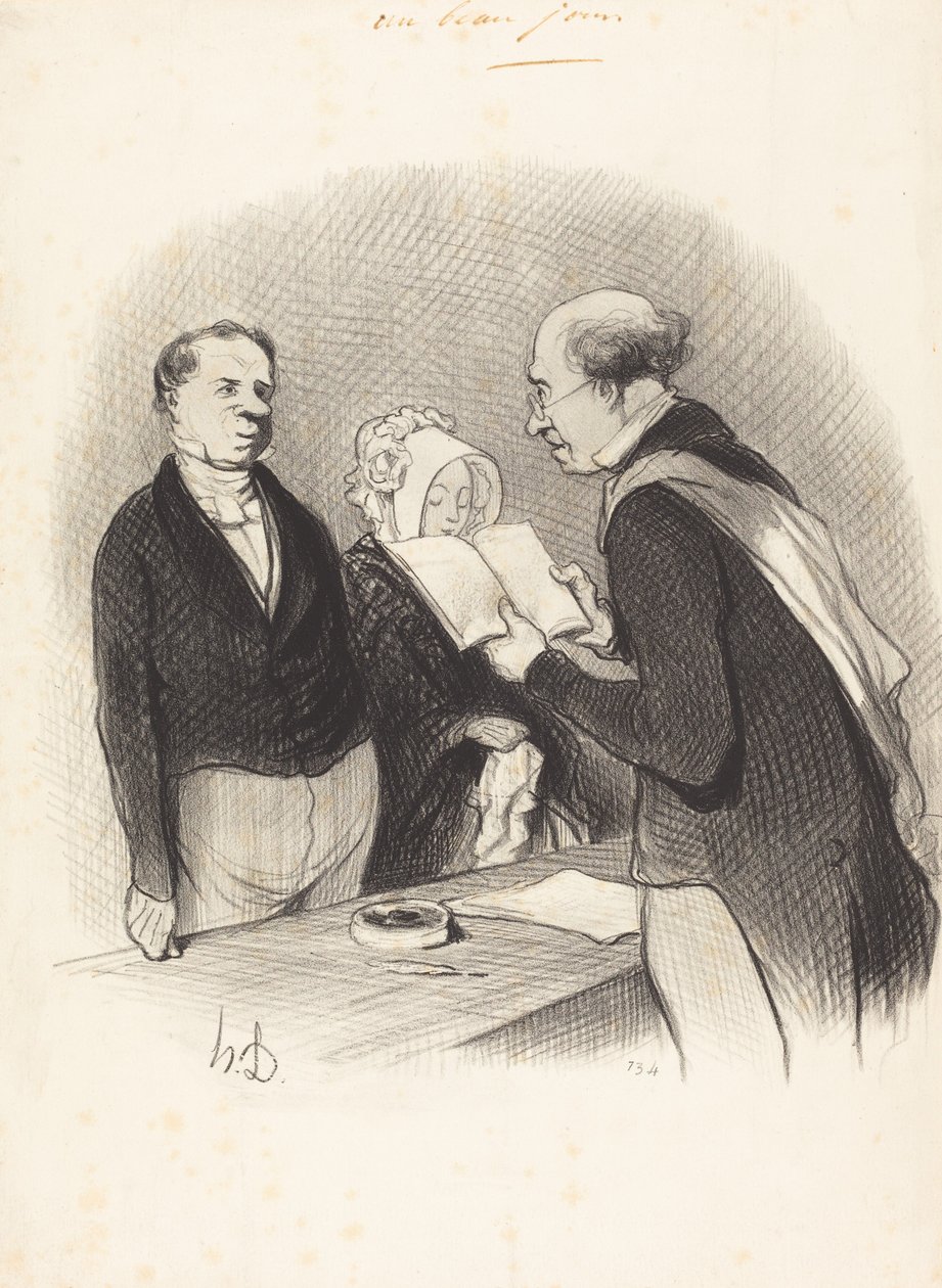 Framför borgmästaren av Honoré Daumier