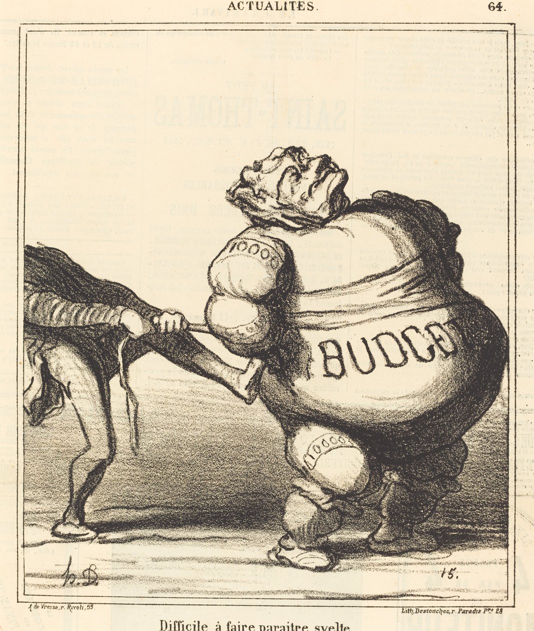 Svårt att få se smal ut av Honoré Daumier