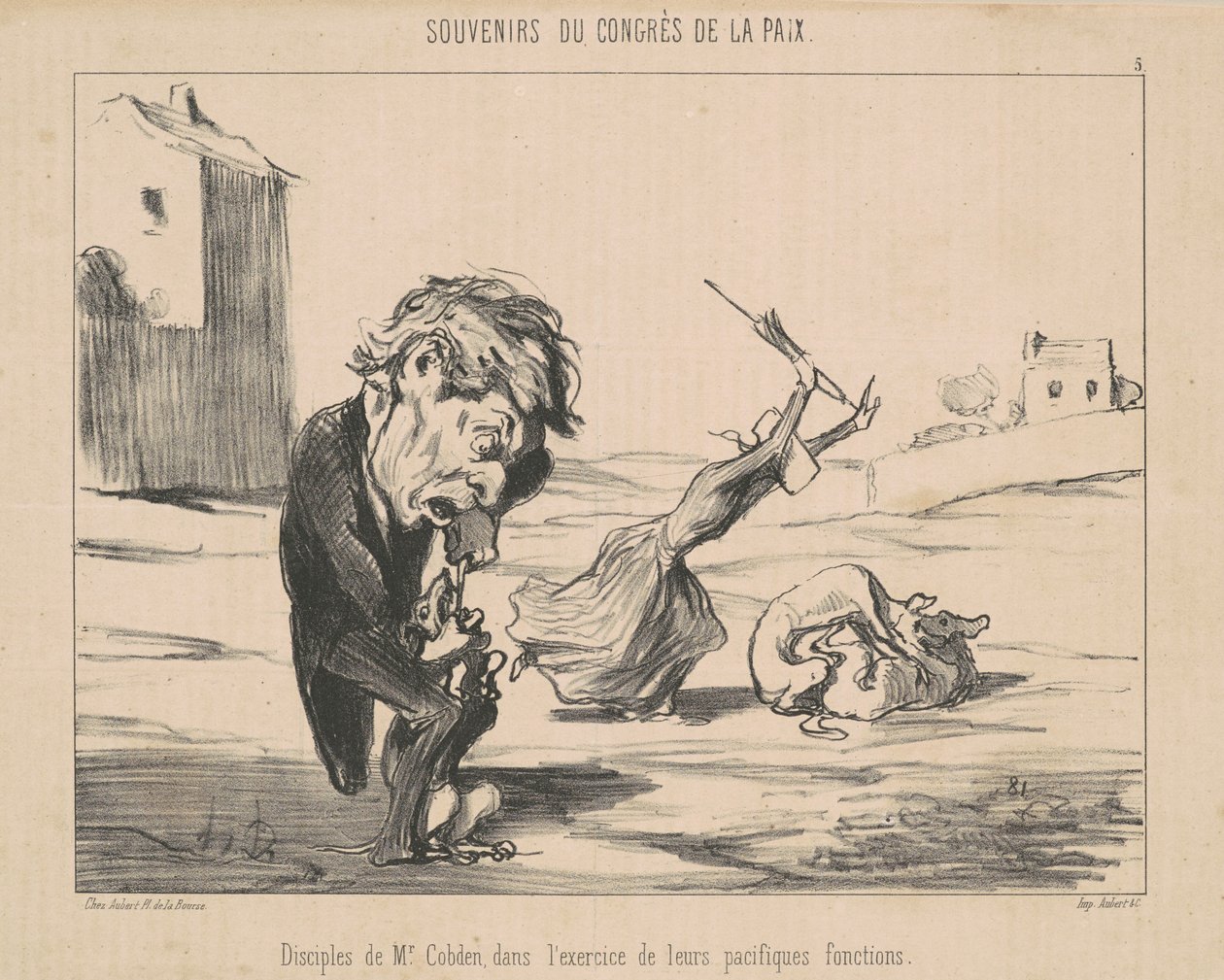 Lärjungar av M. Cobden av Honoré Daumier