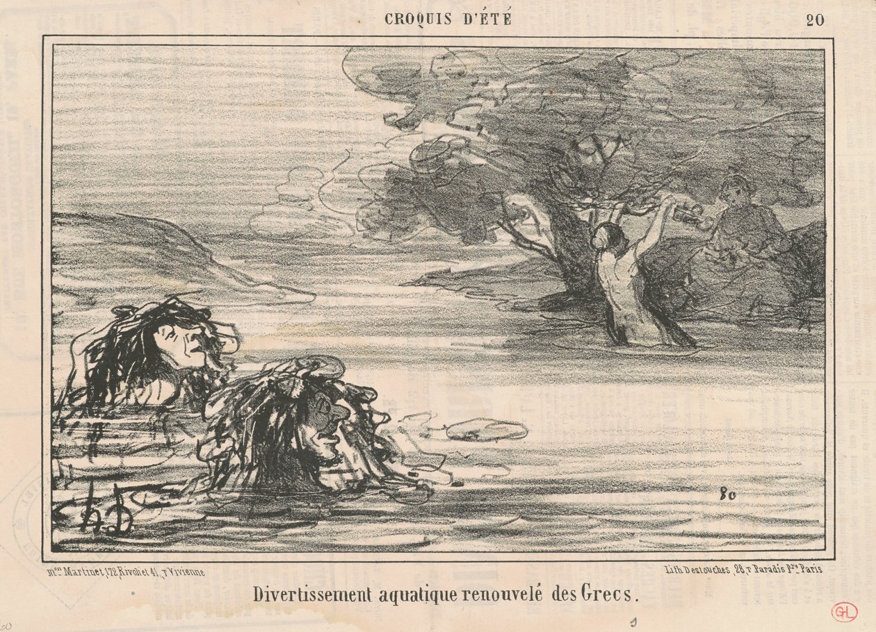 Underhållning ... förnyad från grekerna av Honoré Daumier