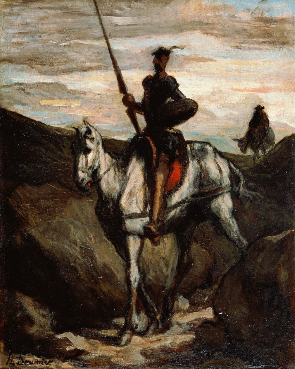 Don Quijote i bergen av Honoré Daumier