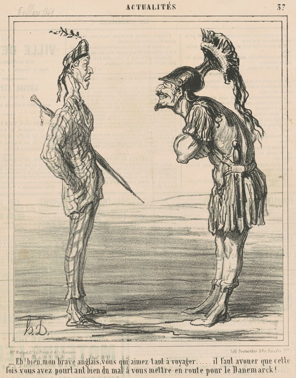 Väl! Min modiga engelska... av Honoré Daumier