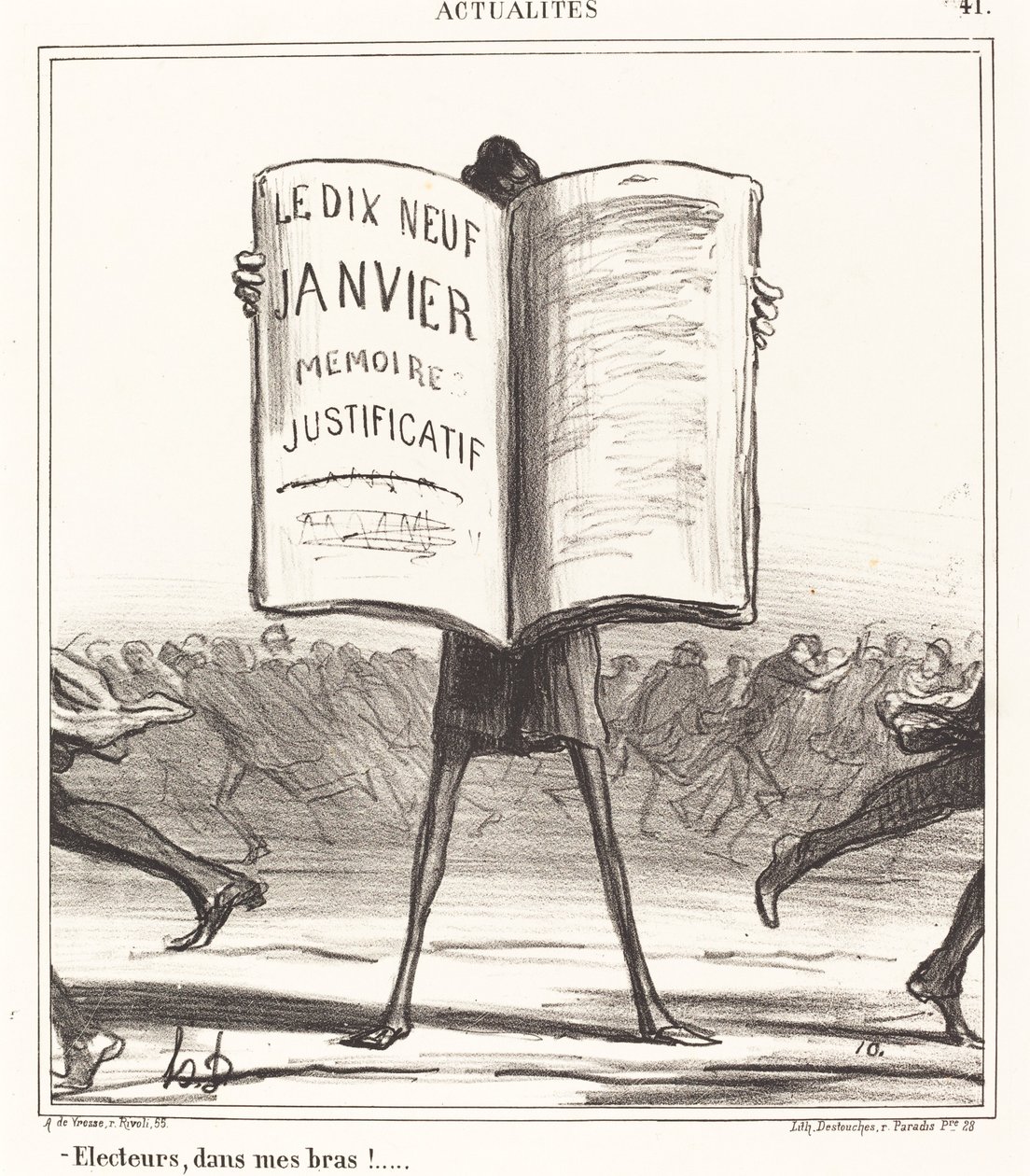Väljare, i mina armar!... av Honoré Daumier