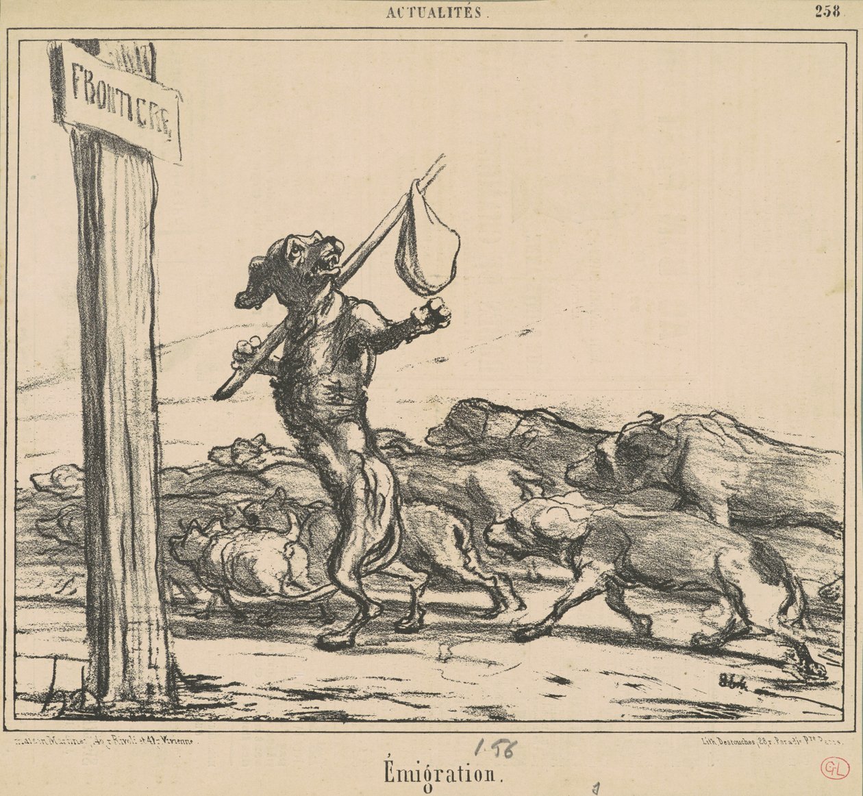 Emigration av Honoré Daumier
