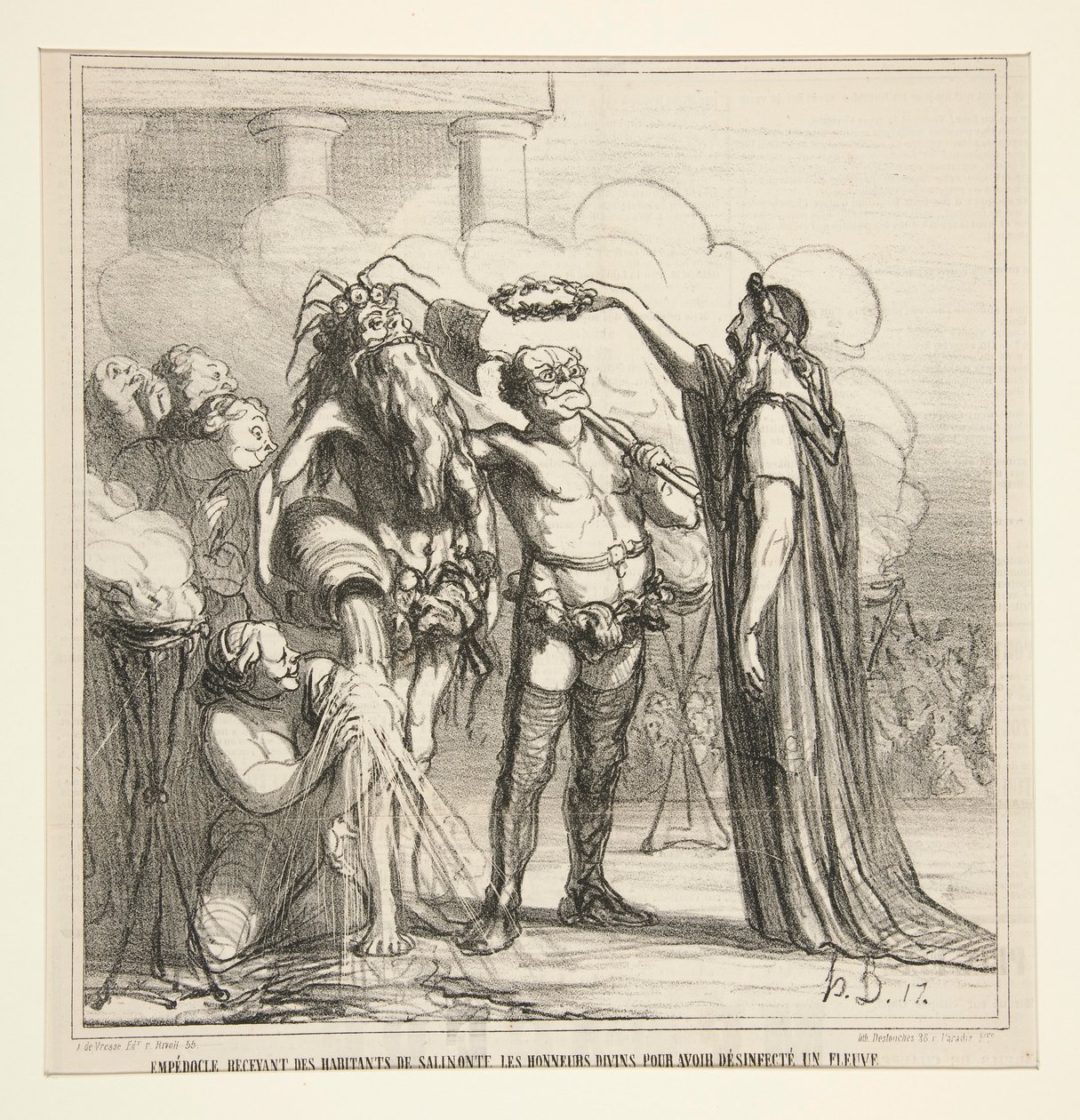 Empedokles tar emot av Honoré Daumier