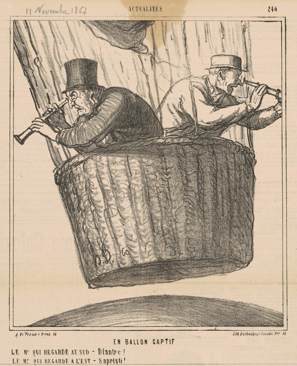 I fången ballong av Honoré Daumier