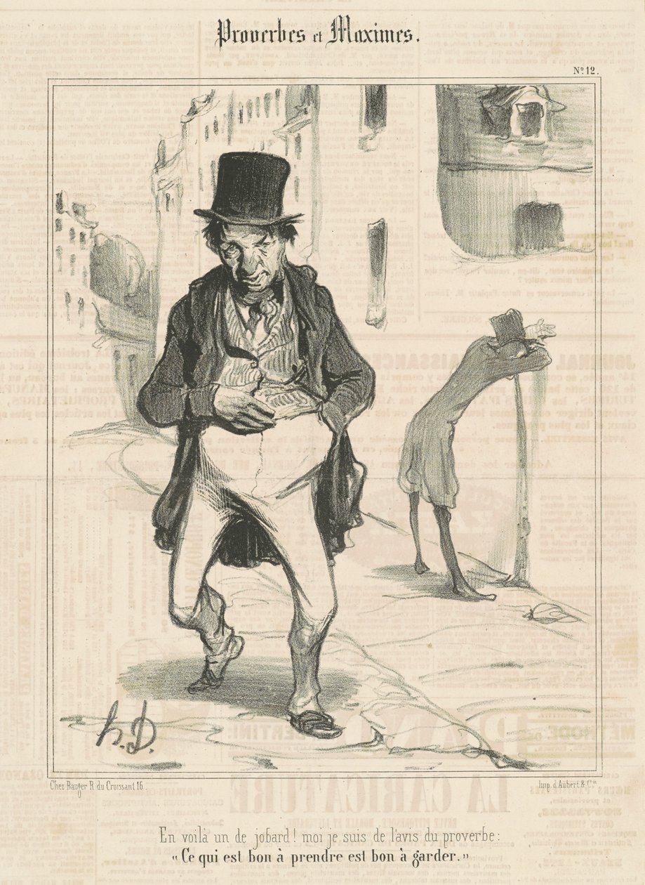Här är en jobard! ... av Honoré Daumier