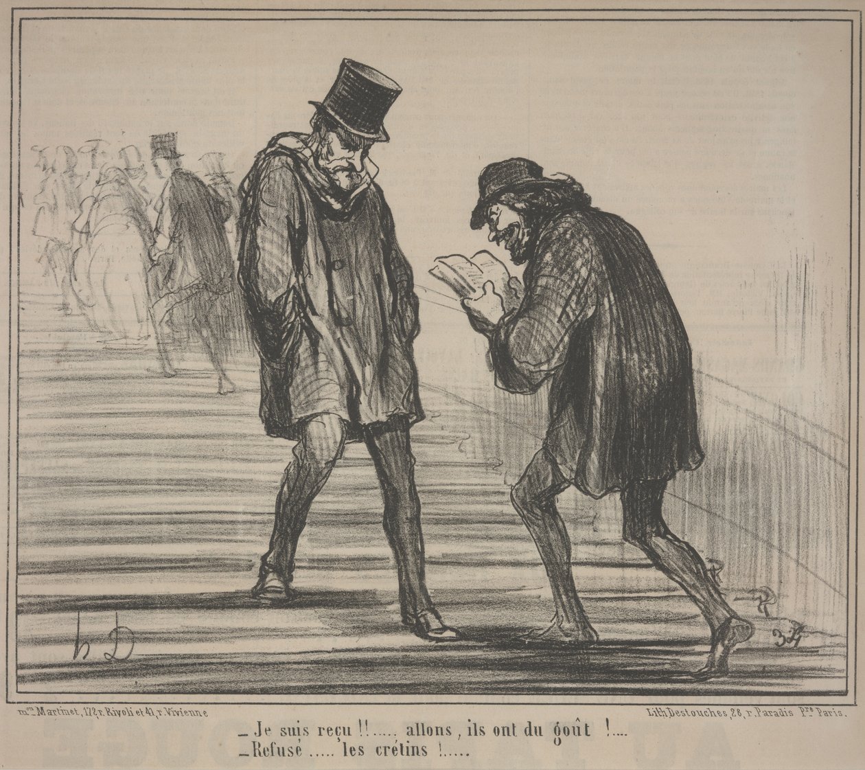 Utställning 1859, nr. 5: Jag klarade! av Honoré Daumier