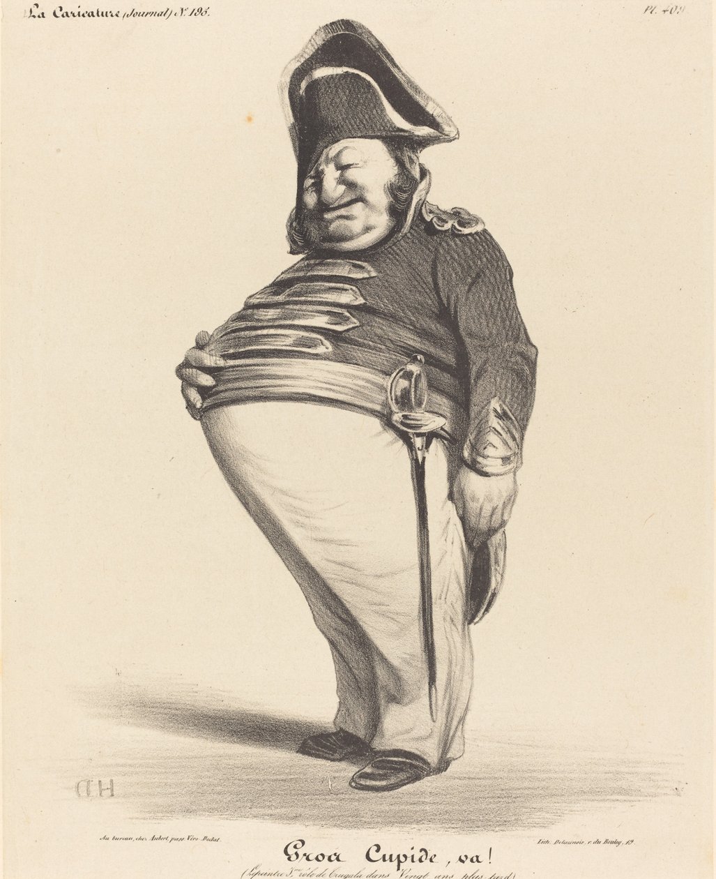 Big Cupid, gå! av Honoré Daumier