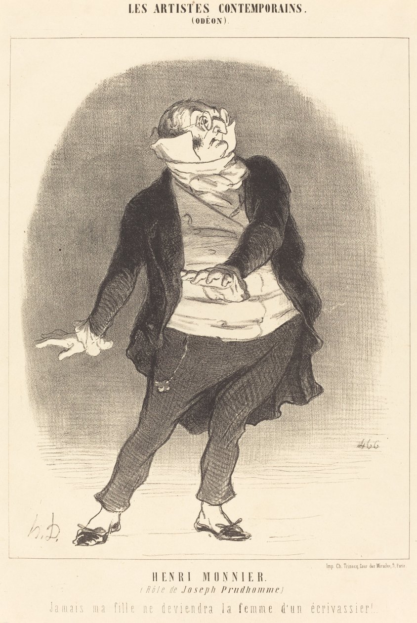 Henri Monnier (rollen som Joseph Prudhomme) av Honoré Daumier