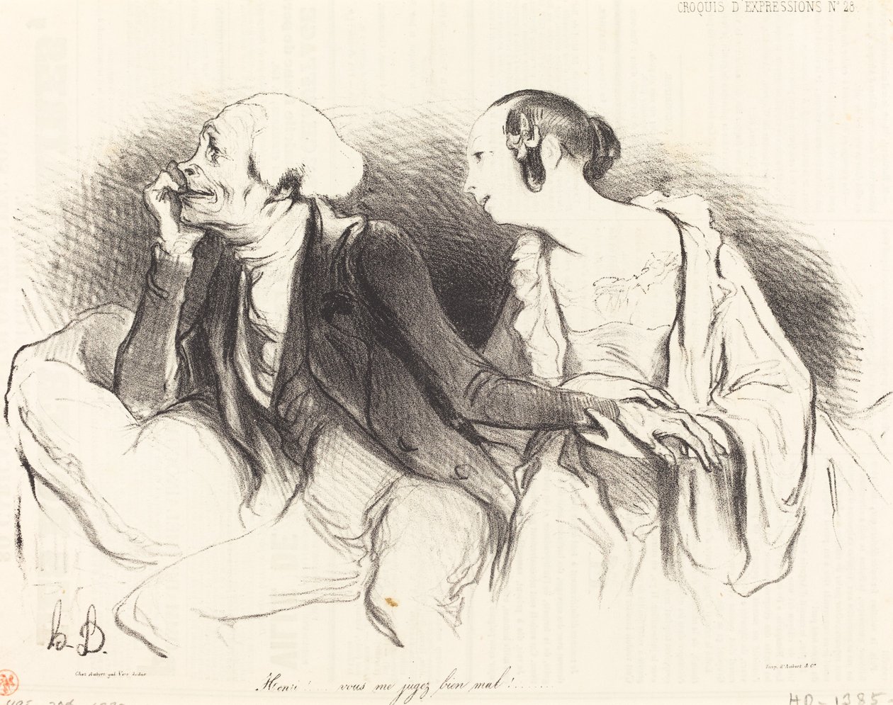 Henri!... du dömer mig väldigt illa!... av Honoré Daumier
