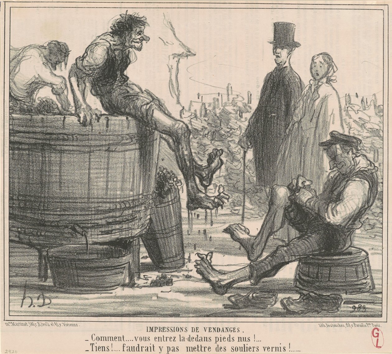 Skörda intryck av Honoré Daumier