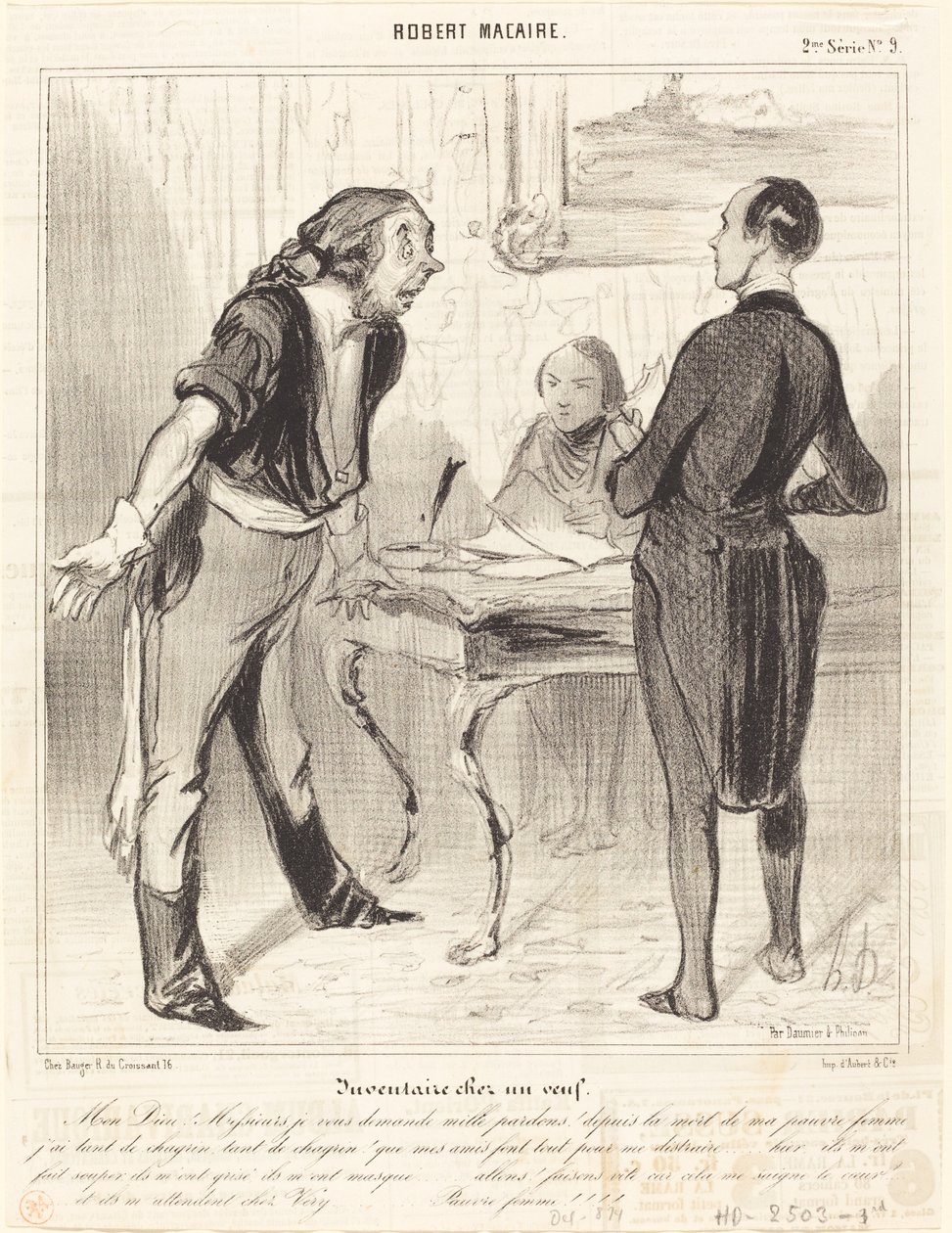 Inventarie hos en änkling av Honoré Daumier