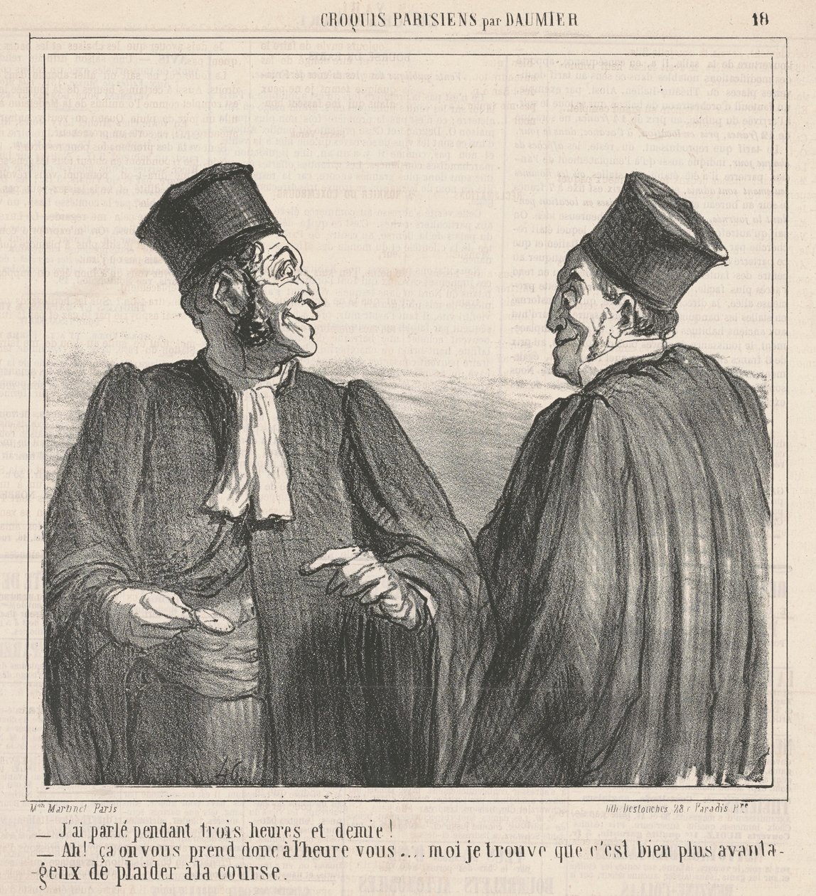 Jag pratade ... tre och en halv timme! av Honoré Daumier