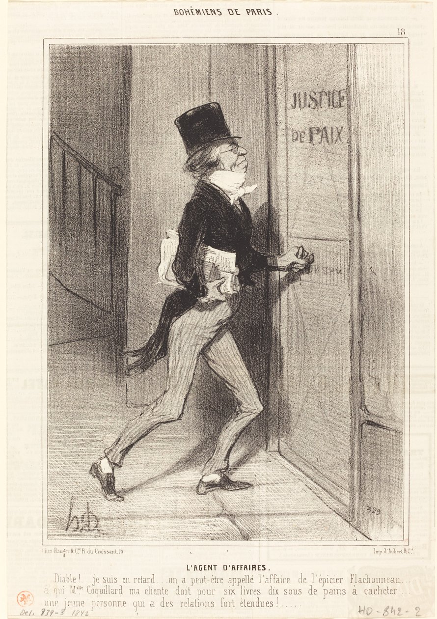 Affärsagent av Honoré Daumier