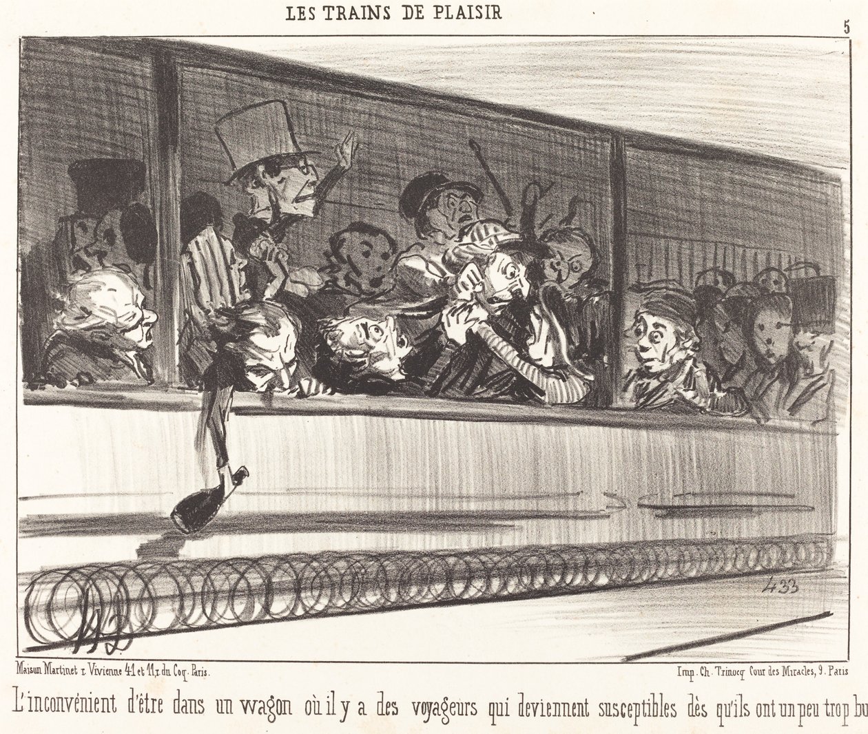 Nackdelen med att sitta i en vagn... av Honoré Daumier