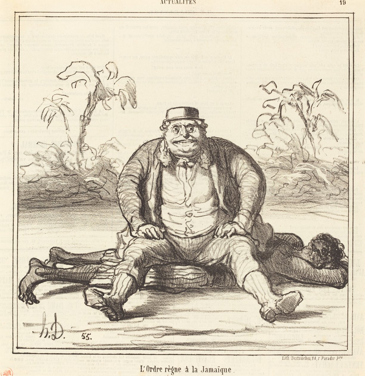 Orden regerar i Jamaica av Honoré Daumier