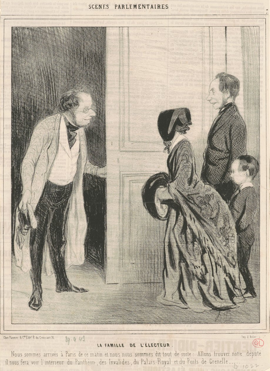 Väljarens familj av Honoré Daumier