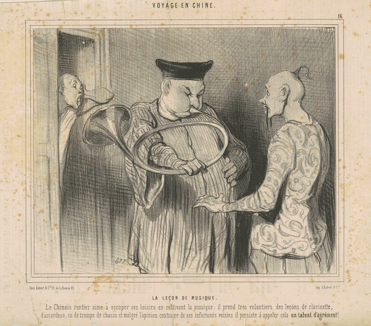 Musiklektionen av Honoré Daumier