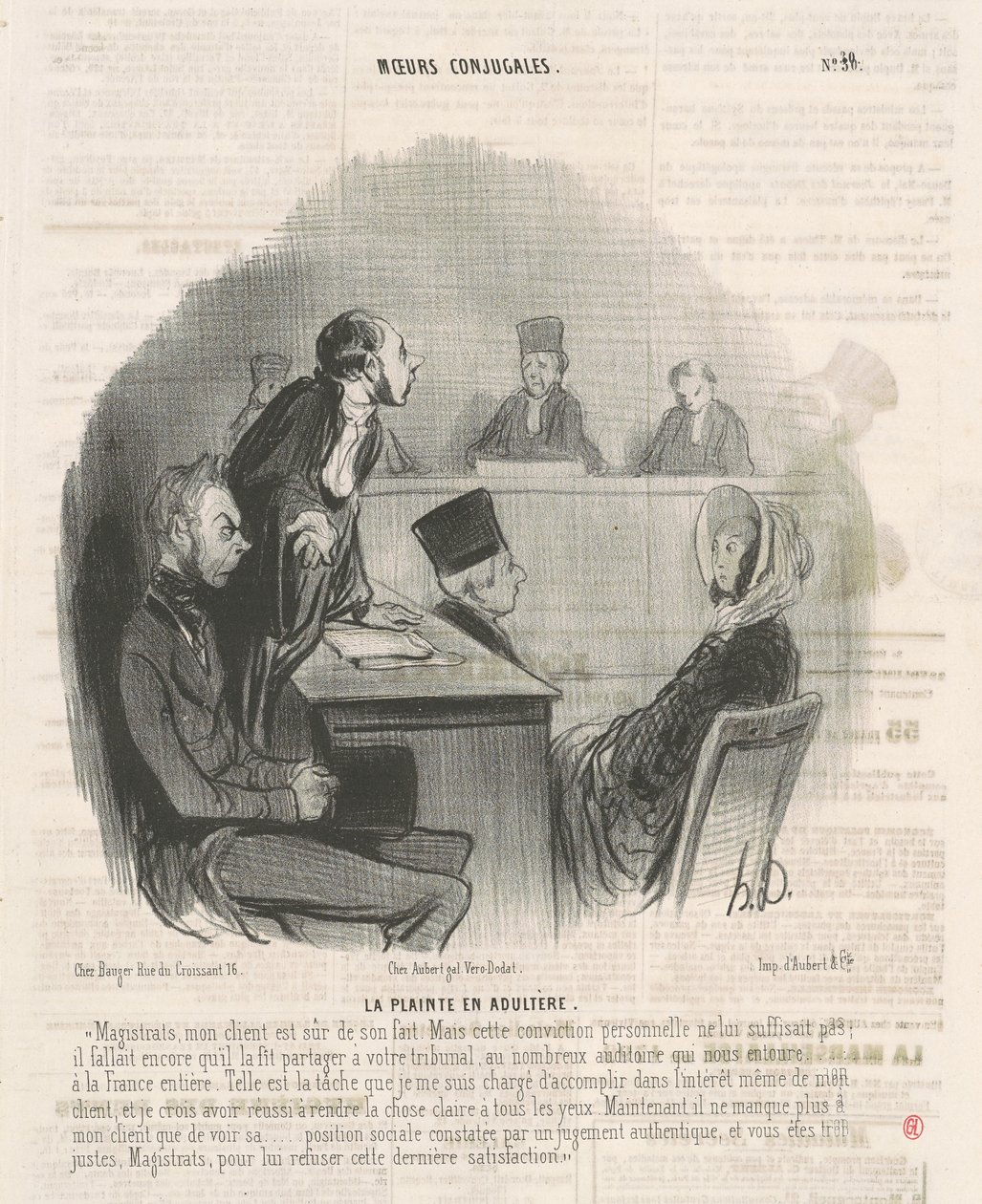 Klagomålet om äktenskapsbrott av Honoré Daumier