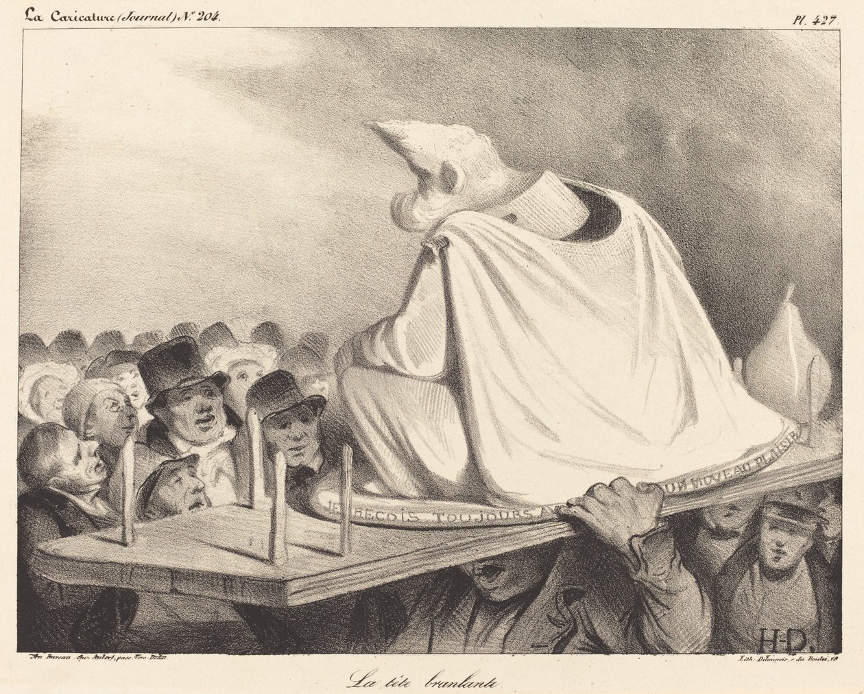 huvudet guppar av Honoré Daumier
