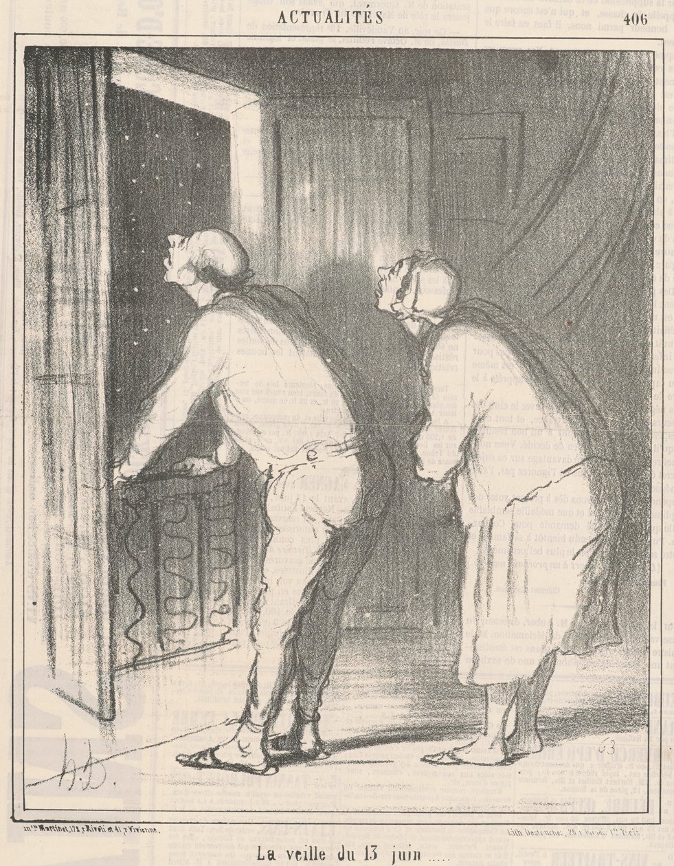 Dagen före den 13 juni av Honoré Daumier